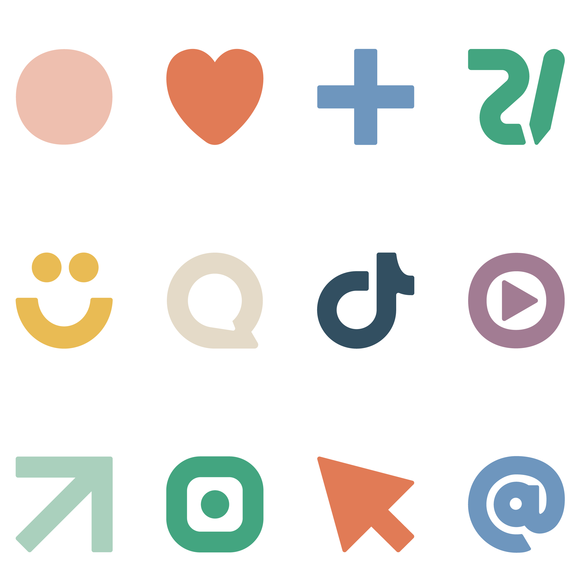 Creotivity icon system representing full launch deliverables